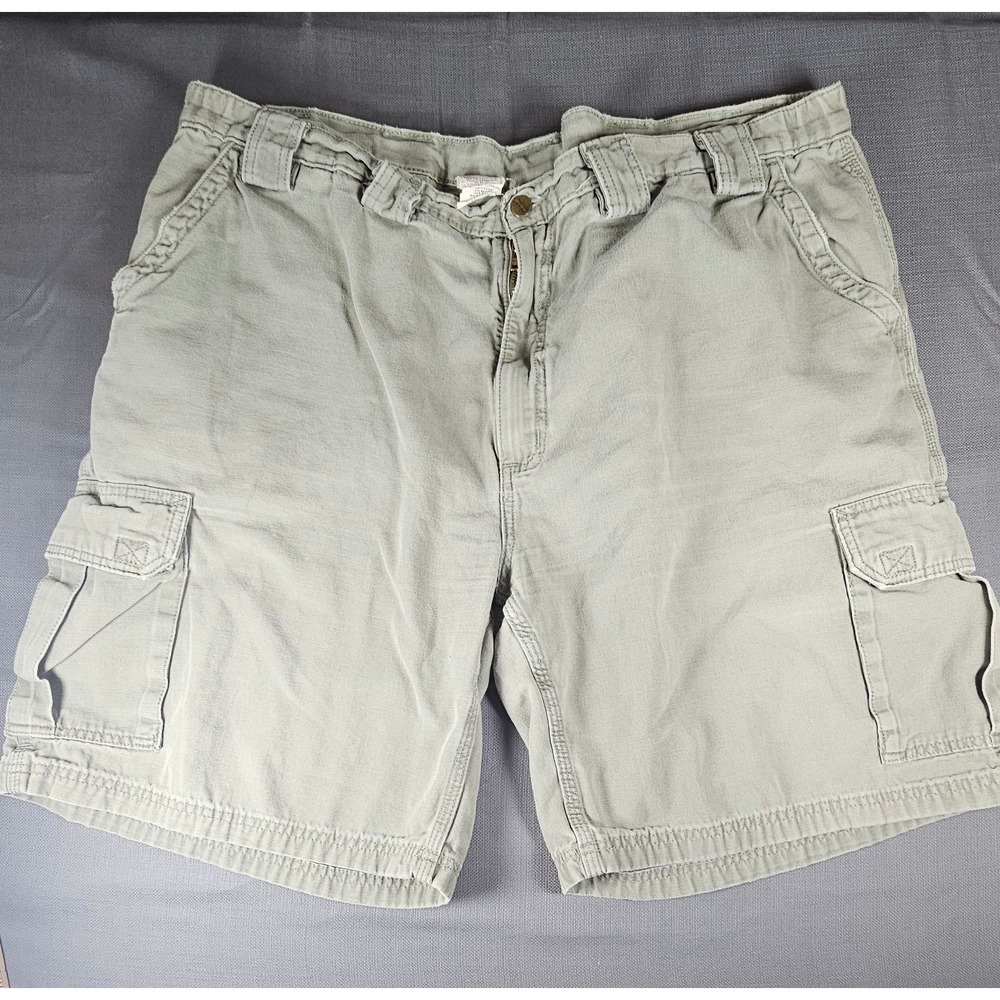 Carhartt Mens Cargo Shorts Sage Green Canvas Cotton Utility Workwear Size 46